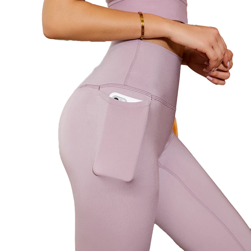 

ASHEYWR High Waist Side Pockets Leggings Women Skinny Fitness Push Up Legging High Elastic Ankle-Length Workout Jeggings Female