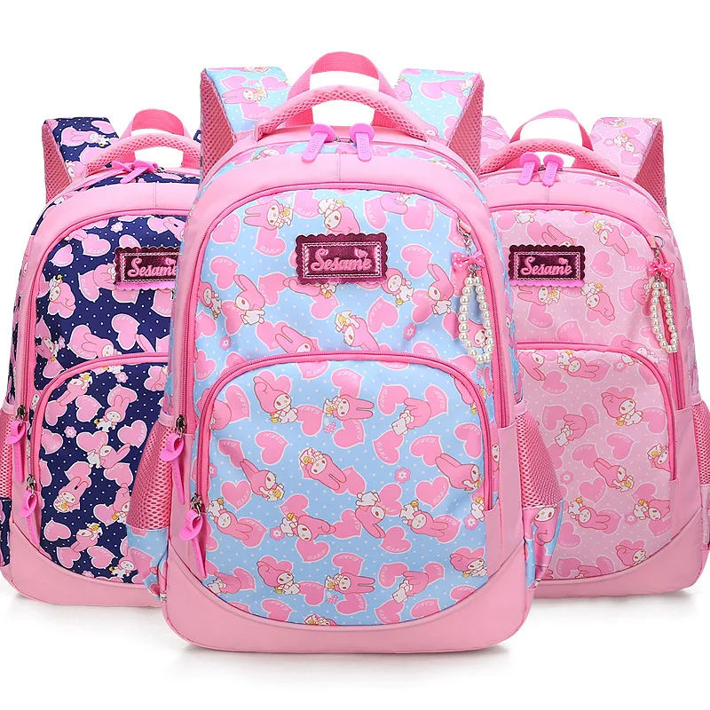 Рюкзак для девочек, с цветочным принтом, большой емкости