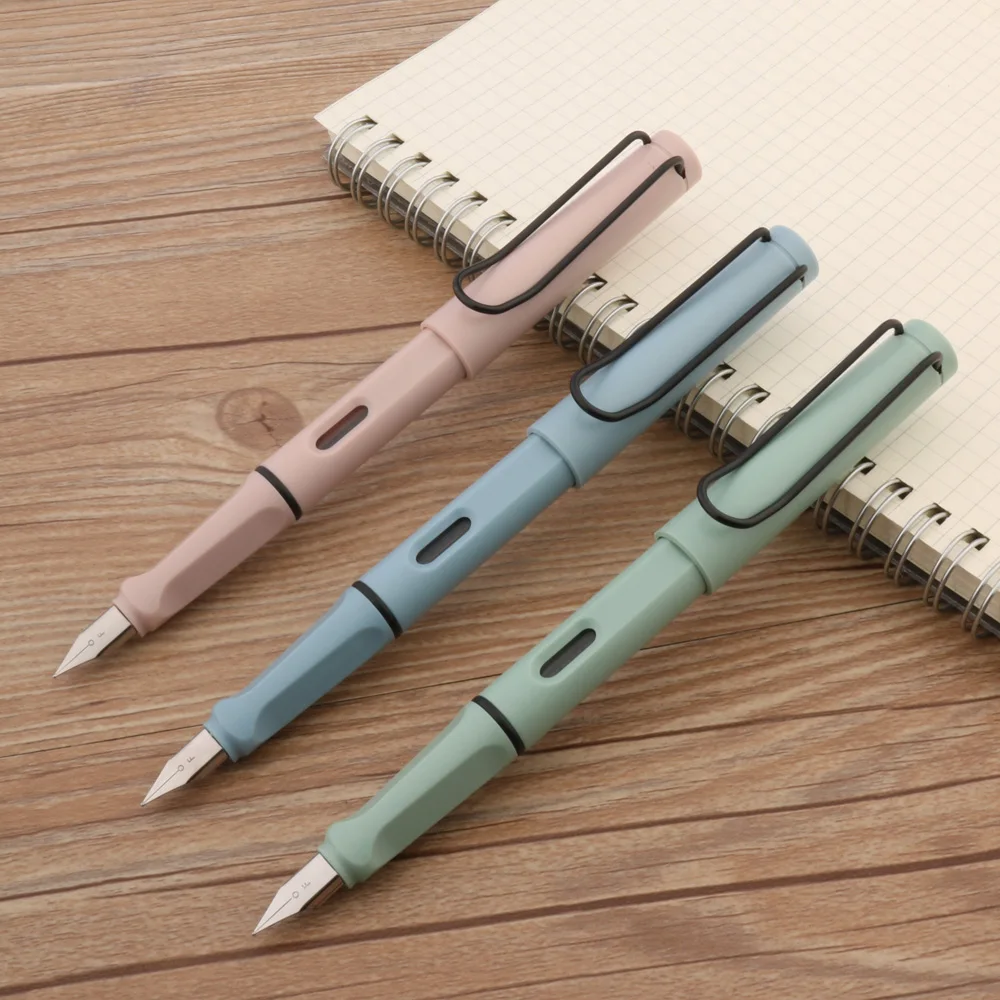 

High Quality Posture Correction plastic 450 Fountain Pen Morandi color Stationery Office School Supplies Ink Pens
