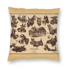 Наволочка для автомобильной подушки, двусторонняя, с принтом шотландского терьера, 40x40