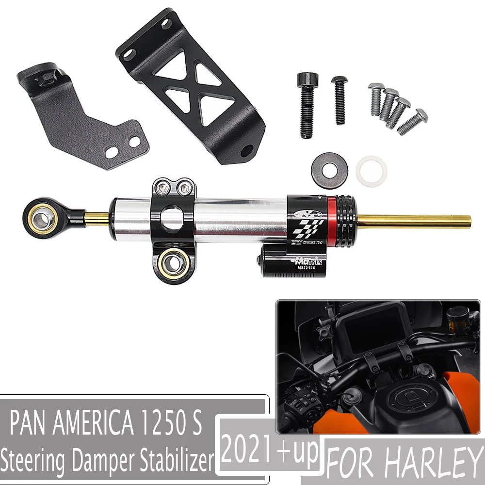 

Steering Damper Stabilizer Motorcycle FOR HARLEY PAN AMERICA 1250 S PA1250 S 2021 Directional Dampers Mount Bracket Support Kit