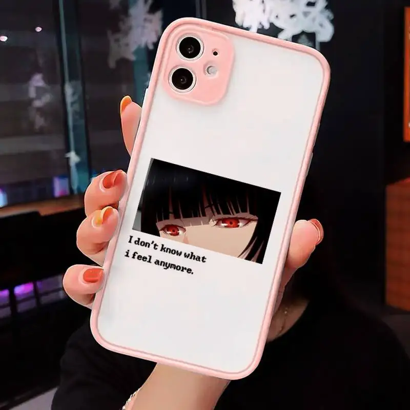 

Sad Japanese Anime Aesthetic Phone Cases matte transparent For iphone 7 8 11 12 plus mini x xs xr pro max cover