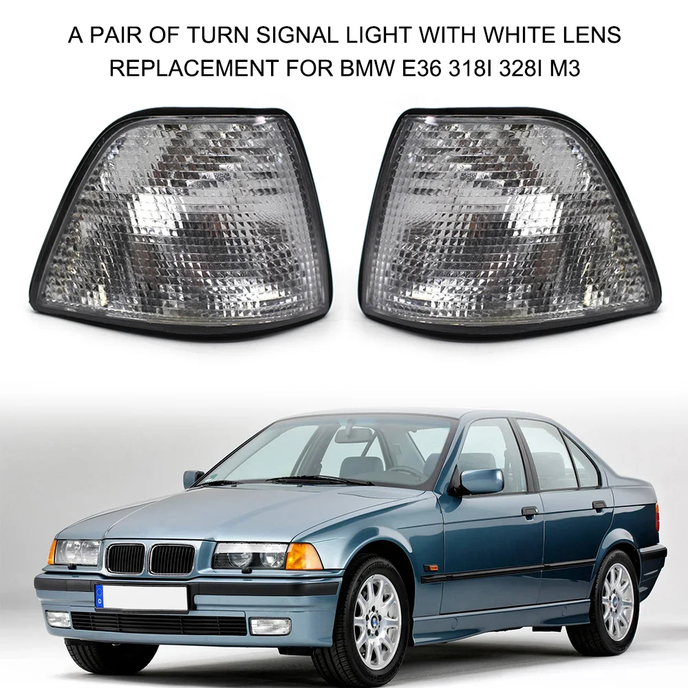 Светильник с поворотным сигналом белым объективом для BMW E36 318i 328i M3 автомобильный