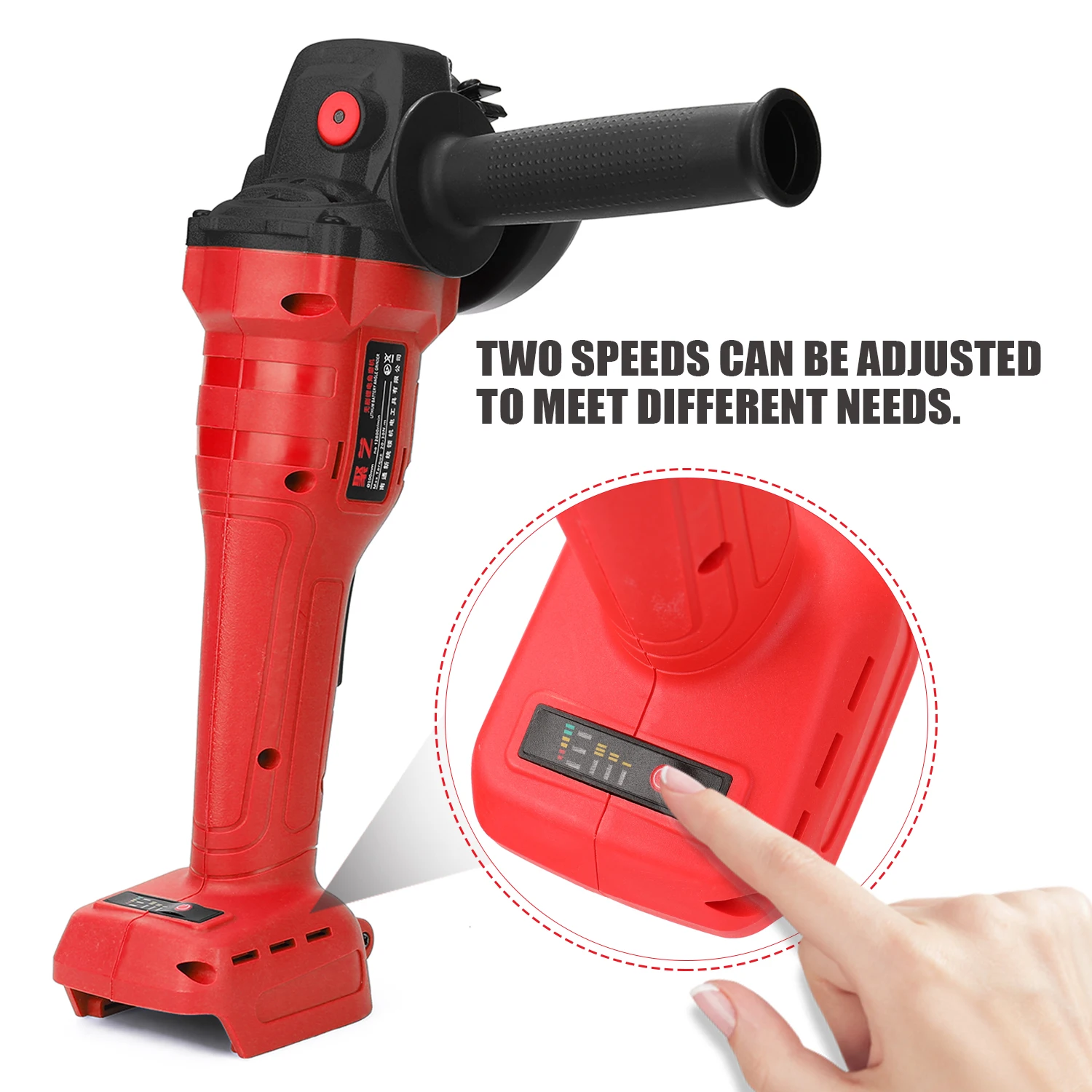 

Portable Polishing Machine Brushless Cordless Impact Angle Grinder Variable Speed Professional Polisher DIY Power Tool 21V 100mm