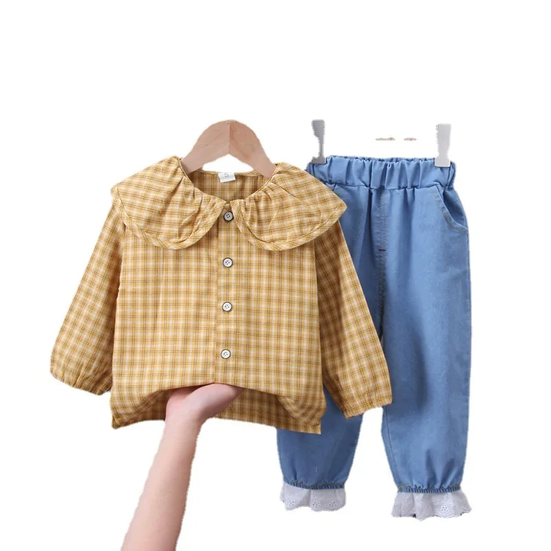 Комплект из 2 предметов для маленьких девочек рубашка с длинным рукавом и