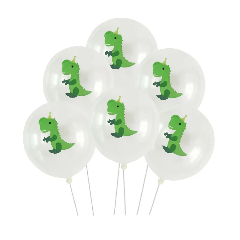 10pcs dinosaur 20 шт латексные шары с животными на день рождения Тигр Зебра собака сафари вечерние воздушные шары для праздника декор для вечеринки в честь Дня рождения Дети День рождения Globos - Цвет: 10pcs dinosaur