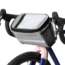 Reflective Bicycle Handlebar Backpack Basket Insulated Cooler Bag Outdoor Cycling Mountain Bike Front Tube Bag Pack
