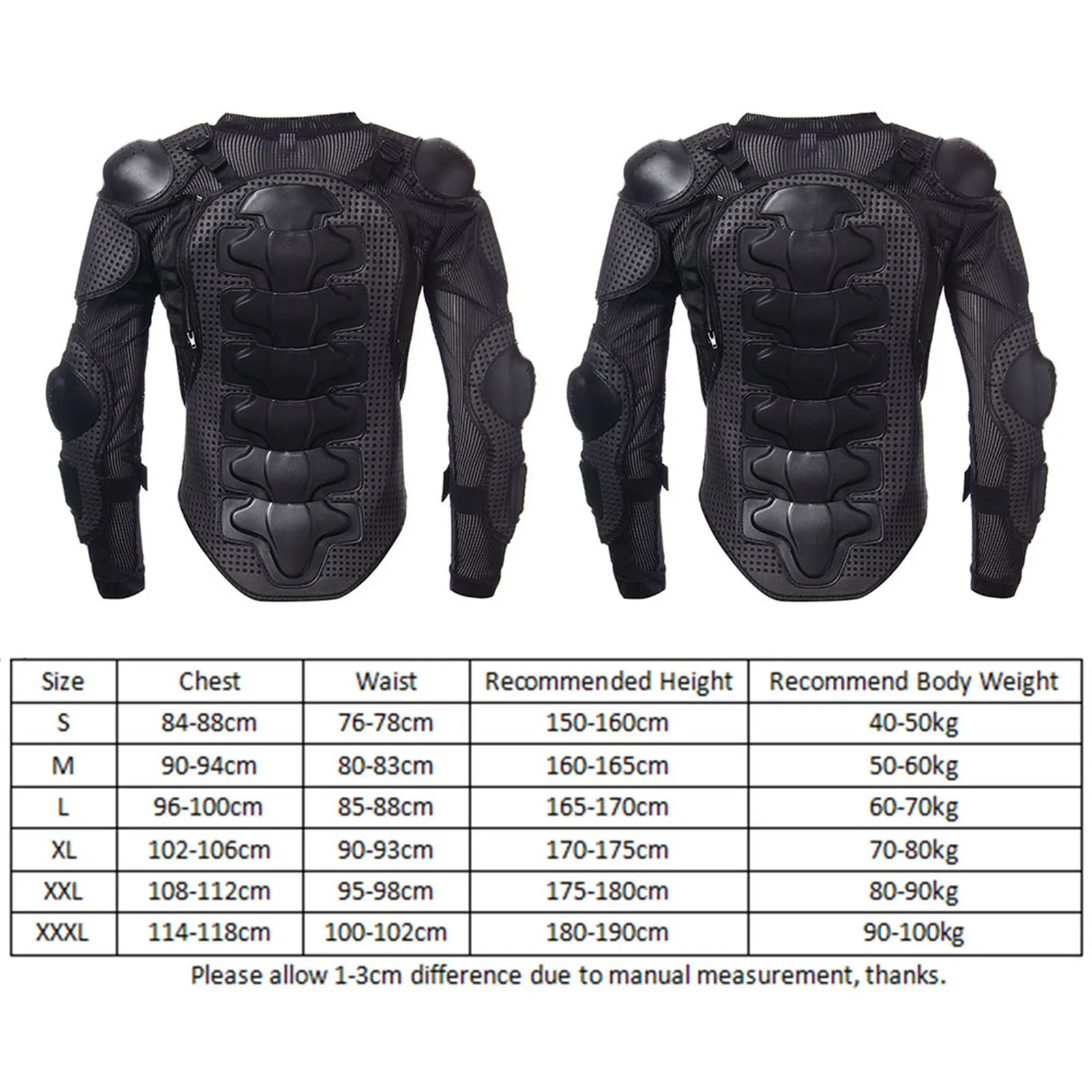 

Full Body Motorcycle Riding Jacket Armor Spine Shoulder Chest Protection Accessories