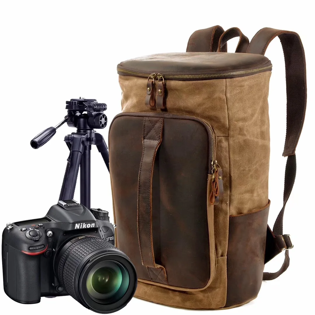 

Большая вместительная Мужская холщовая дорожная сумка, рюкзак для альпинизма, камера, фото, ручная, сумасшедшая, Оли, натуральная кожа, сумк...