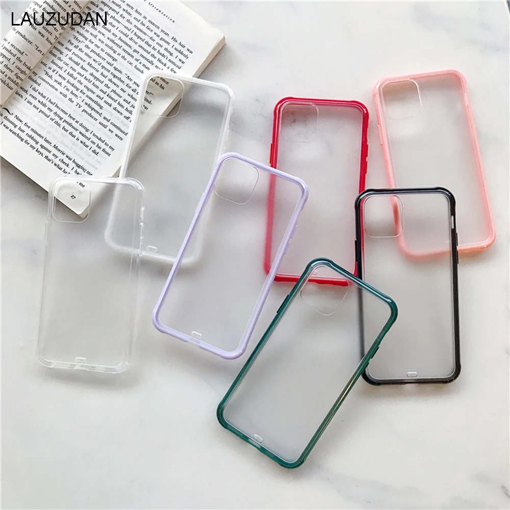 Противоударный бронированный Прозрачный чехол для телефона iPhone 12 11 Pro X Xs MAX XR 6 6s 7 8