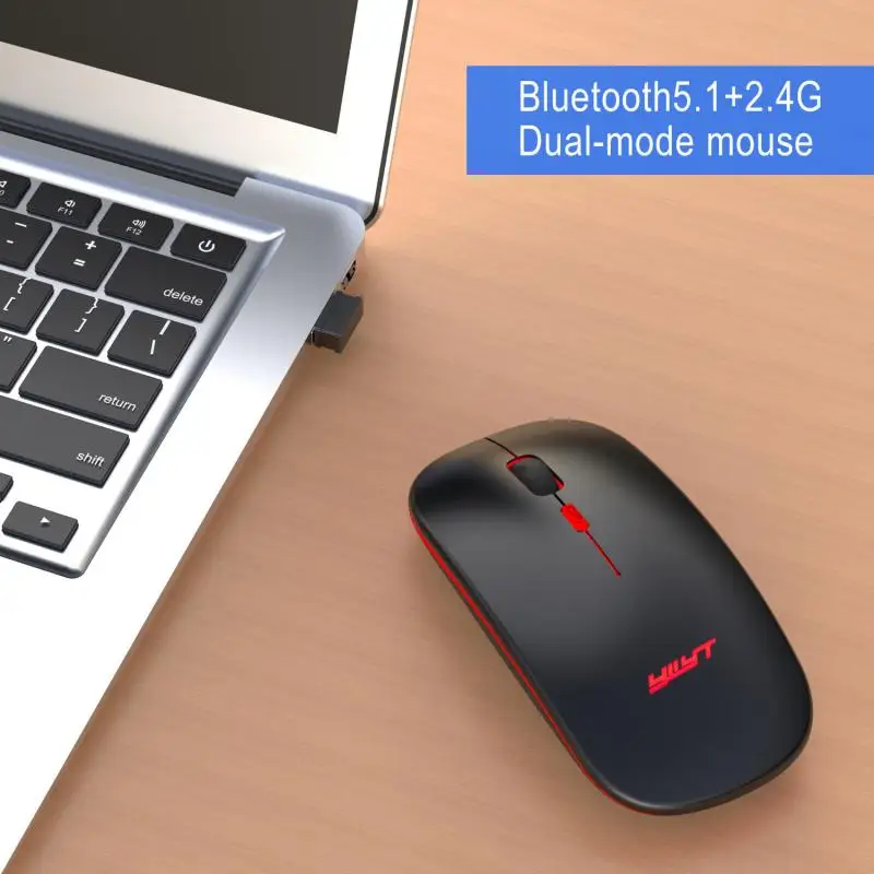 

G852 Wireless Mouse Computer Bluetooth Mouse Silent PC Mause Rechargeable Ergonomic Mouse 2.4Ghz USB Optical Mice For Laptop PC