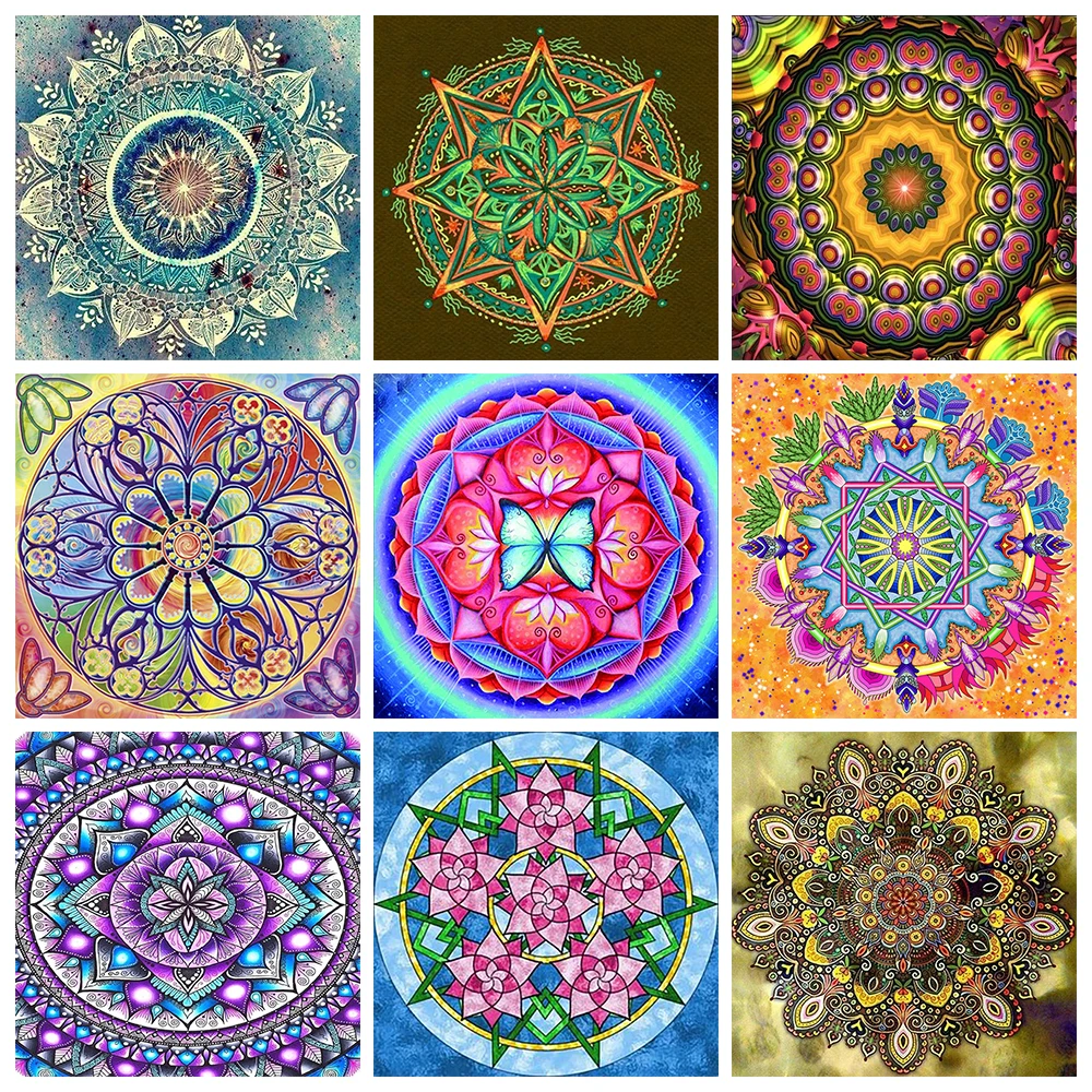 

ZOOYA Diamond Embroidery Flowers Mandala Diamond Painting Cross Stitch Kits Rhinestone Mosaic Abstract Picture Home Decoration