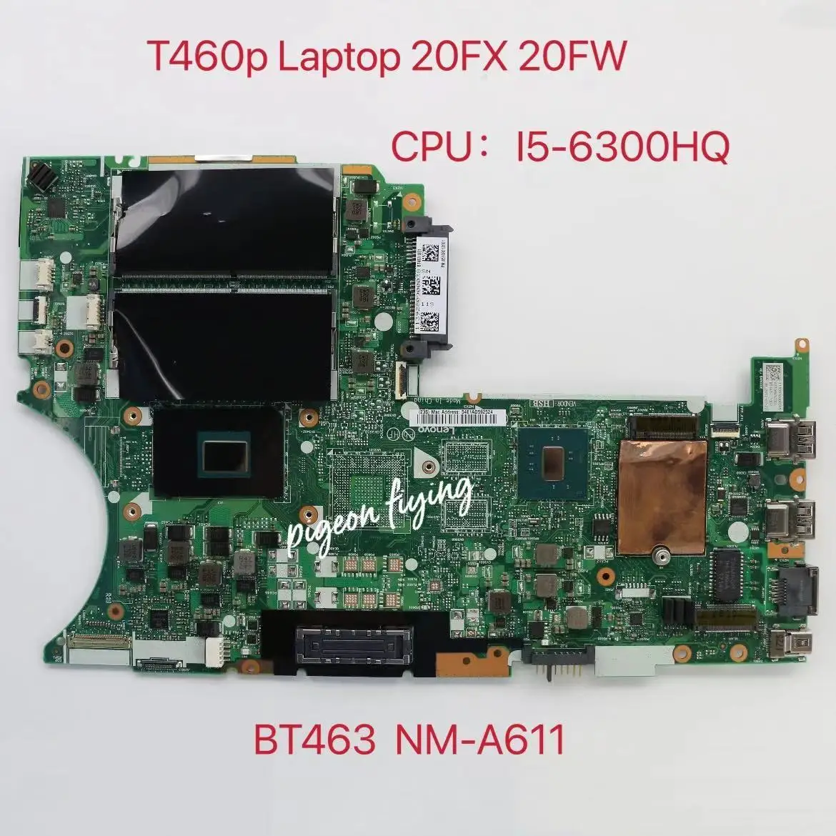 

For Thinkpad T460P Laptop Motherboard CPU:i5-6300HQ UAM NM-A611 FRU 01HX098 01AV993 01YR861 01AV992 01HX096 01YR865 01HY600