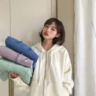 Женский свитшот в японском стиле Harajuku Ulzzang, повседневный свободный однотонный свитшот, женская одежда в Корейском стиле, 2020