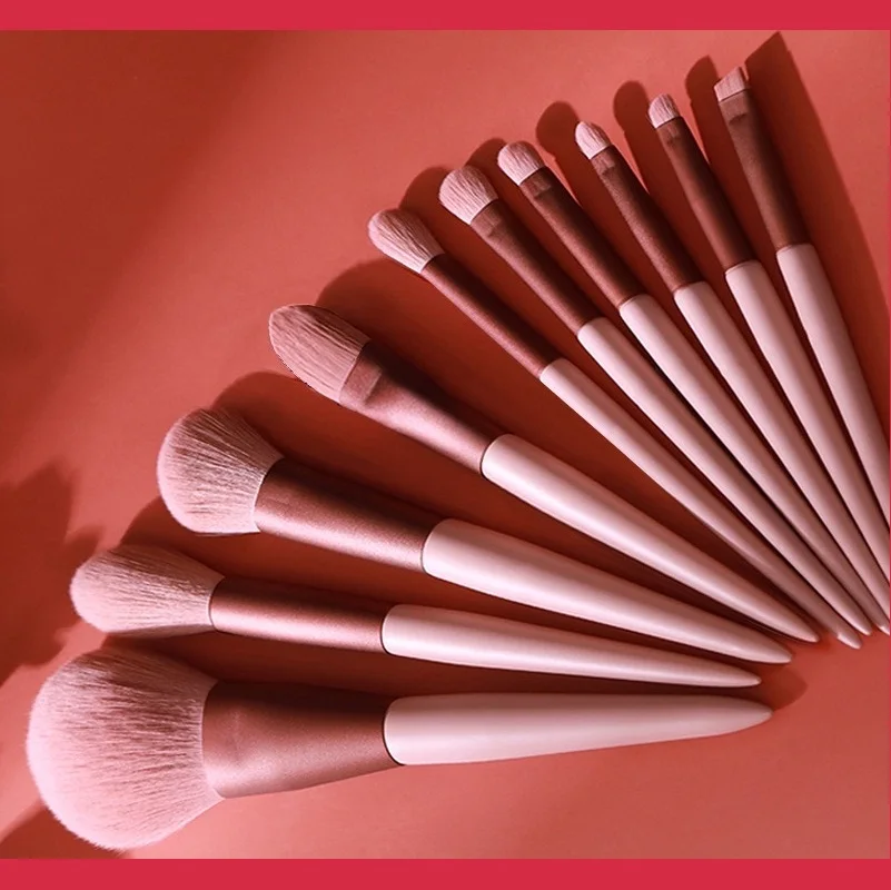 

10PCS Smoky Rose Professional Makeup Brush Set High End Soft Bristle Beauty Makeup Artist Tool Complete Makeup Brushes