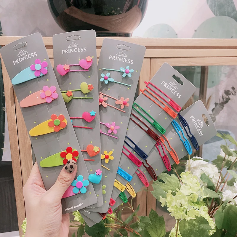 

020 5Pcs/Set Baby Girls Fruit Sequin Princess Shiny Colorful Hair Clips Sweet Headwear Hair Accessories Hairpins Barretts