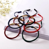 simple handmade woven knot bracelet for women men couple friendship retro jewelry adjustable rope thread charm wrist gifts