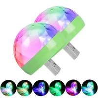 usb led party lights music sensor usb mini disco dj stage lighting effect light crystal magic ball lamp for home party karaoke