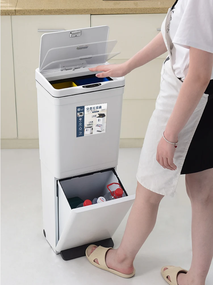 Двойные слои компоста мусора для Кухня хранения отходов корзины нулевой