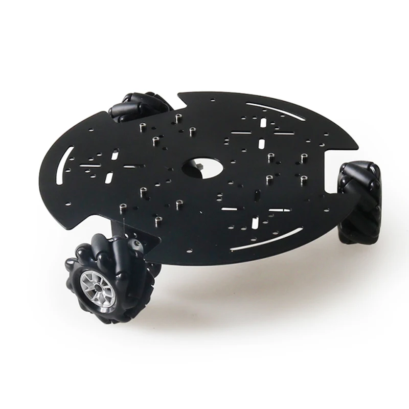 Шасси автомобиля 3 колеса 60 мм металлическая круглая панель | Игрушки и хобби