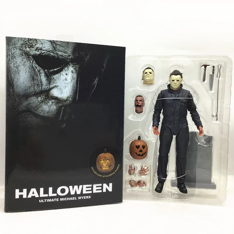 2 вида стилей 18 см NECA Хэллоуин Ultimate лет спустя фигурки тыквы светильник из ПВХ