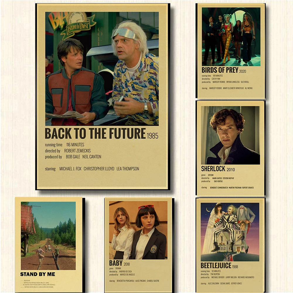 Винтаж классическое кино ТВ показать вам/пижамы для малышей/Beetlejuice/Back to the future