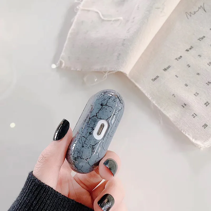 Pokrowiec чехол для Airpods 2 1 pro роскошный под мрамор hoesjes прозрачный Apple Air pods Airpod Чехол Etui
