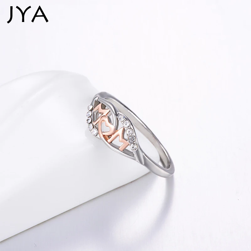 Новые Кольца для женщин подарок на день матери модные кольца с надписью Love Heart Wave