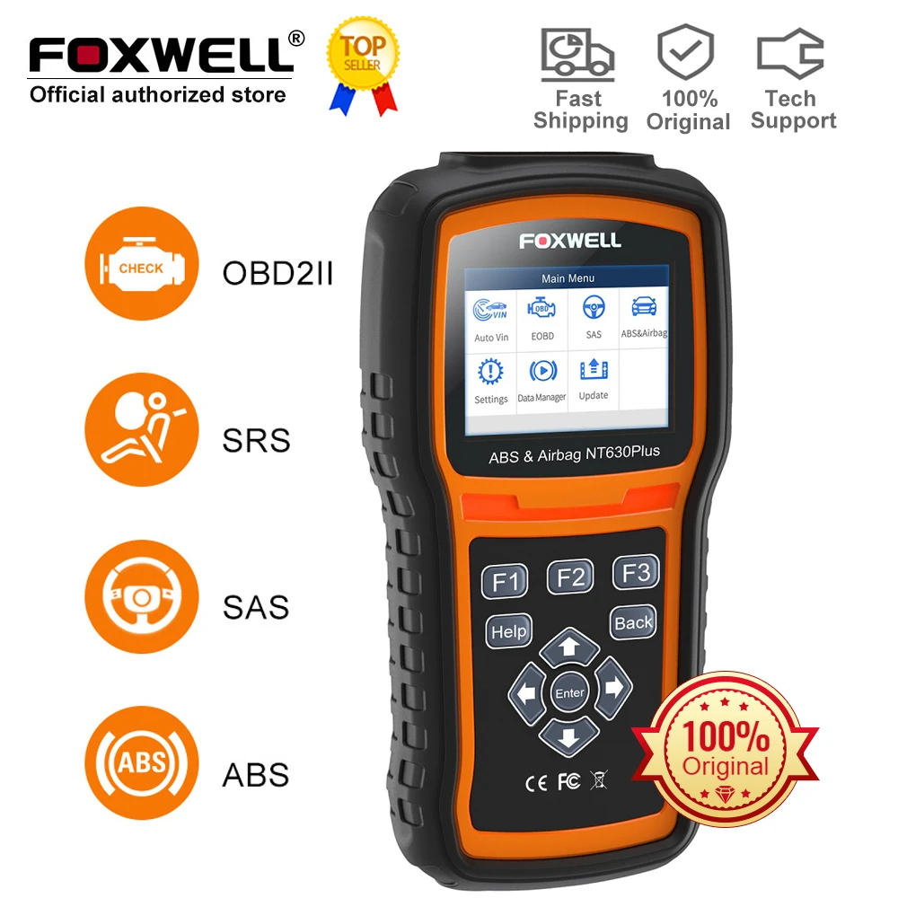 Автомобильный сканер Foxwell NT630 Plus OBD2 считыватель кодов тормоз кровотечение ABS