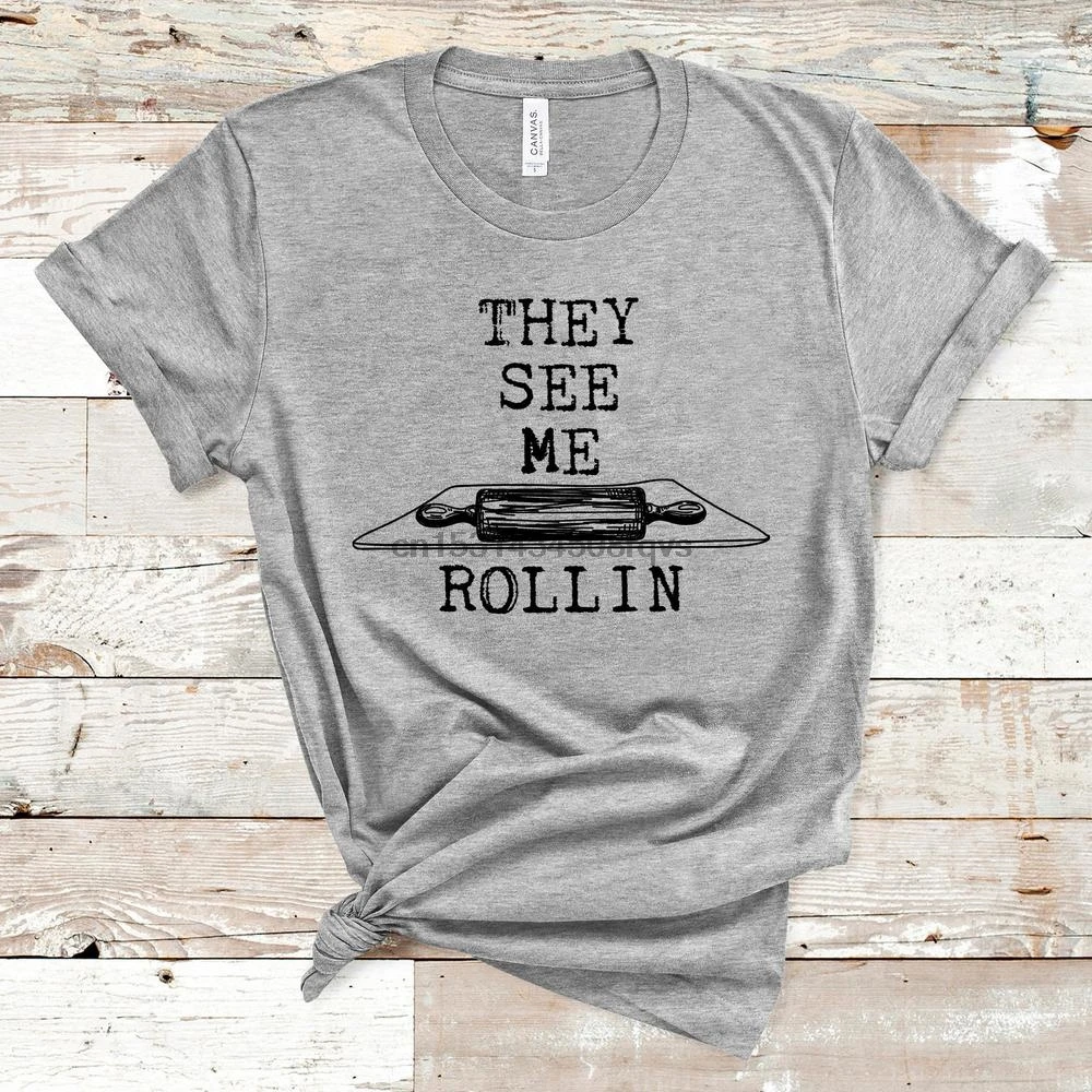 Рубашка для выпечки футболка с графическим рисунком Они видите меня Скалка