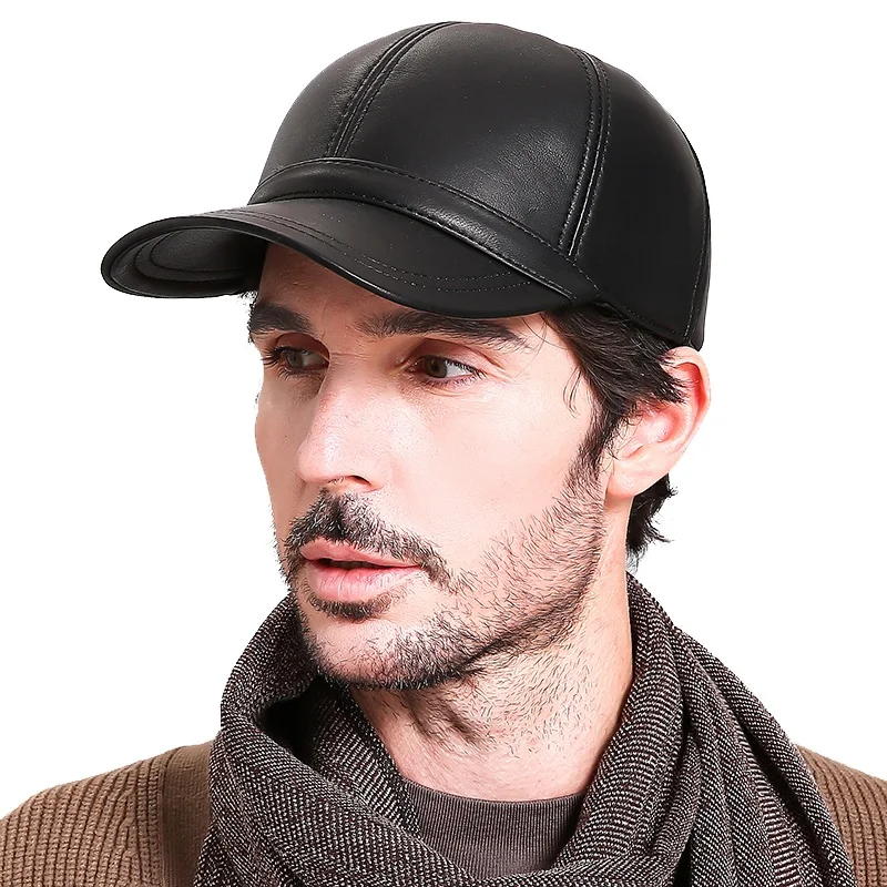 2019 новые Брендовые мужские натуральная воловья кожа головные уборы осень зима