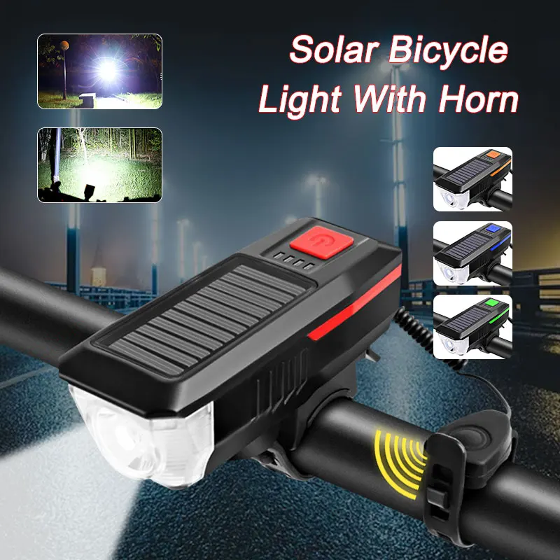 Лампа солнечного света для велосипеда USB перезаряжаемая T6 светодиодсветодиодный