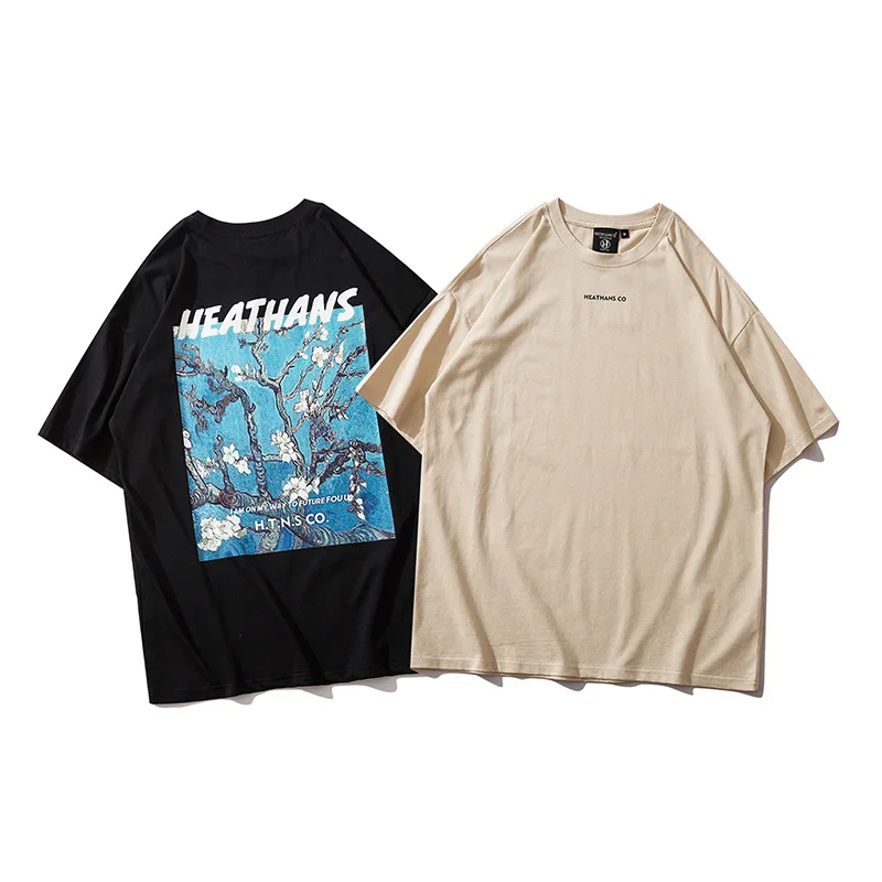 

Summer Hipster Harajuku Print Short Sleeve Tee Shirts Men Women Fashion Streetwear Hip Hop Casual Loose 100% Cotton Tshirts Tops