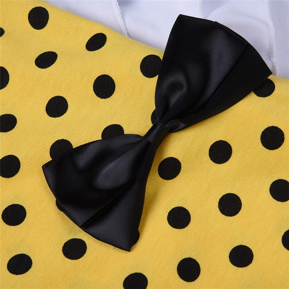 Fashion hot autumn and winter dress girl wave point princess dress baby girl polka dot bow princess dress платье для девочки 40