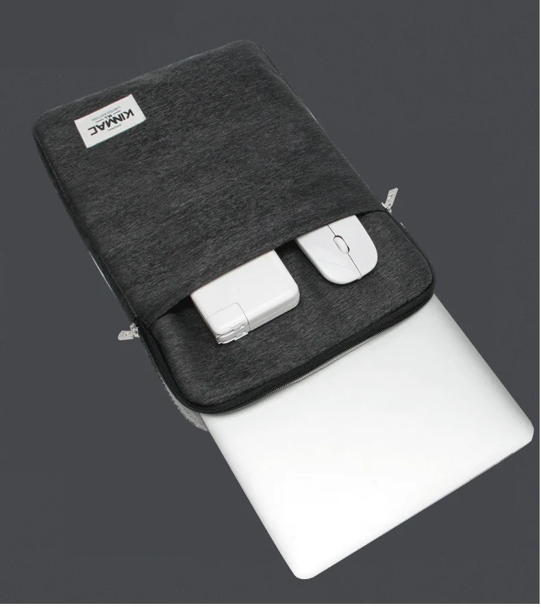 kinmac brand laptop bag 12131415 6 inchshockproof lady man sleeve case for macbook air pro m1 computer pc notebookdropship free global shipping