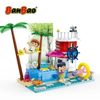 BanBao Four Seasons Summer Pencil vase Photo frame phone holder Building blocks Office tools for Valentines girl boy friend gift