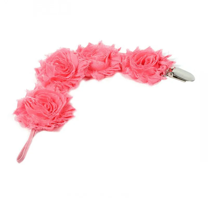 Персонализированное имя детские соски клипсы роза цветок цепочка держатель для