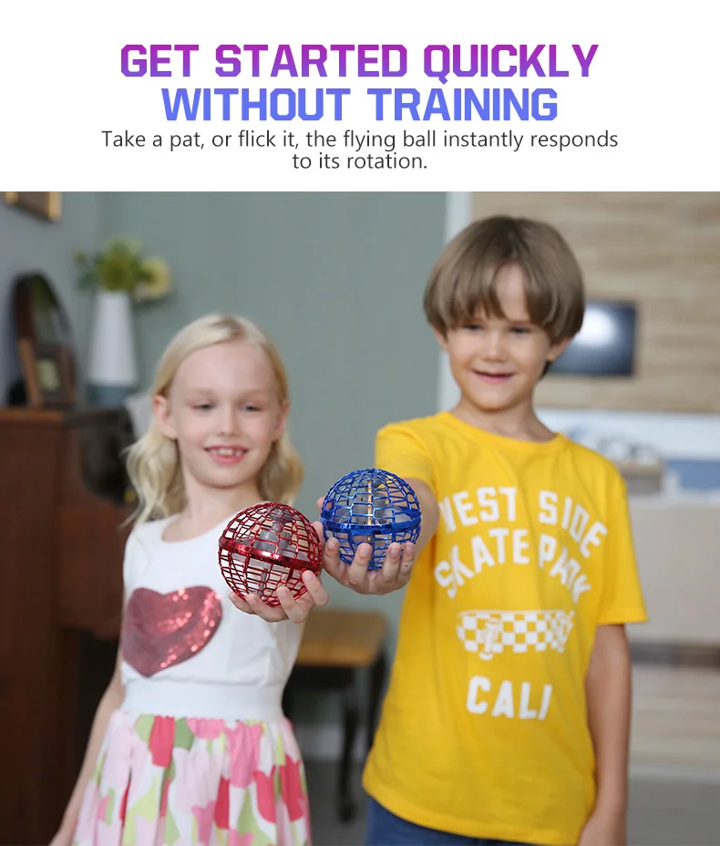 

Switch Rotator Flying Ball Mini Helicopter UFO Spinner RGB Lights Aircraft Hand Induction Operated Toys for Kids Adult