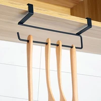 kitchen paper towel rack home iron tissue holder hanging cabinet storage rack roll paper holder toilet paper stand debris shelf