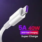 Зарядный кабель USB Type-C, 5 А, для Huawei Mate 30 20 P30 P20