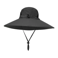 mens hats sun hats waterproof face hat foldable adjustable drawstring hiking walking fishing bucket hats caps uv protection