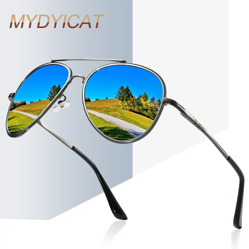 Мужские поляризованные солнцезащитные очки в стиле ретро прямоугольные с