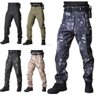 Брюки тактические камуфляжные, военные боевые штаны-карго, водонепроницаемые мужские Походные штаны