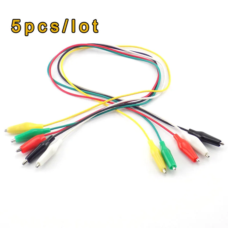 5pcs Alligator Clips Test Jumper Wire Alligator Double-ended Crocodile Clips Test Leads Roach Clip Electrical Supplies U27 electrical wire testing clips hooks 20 piece