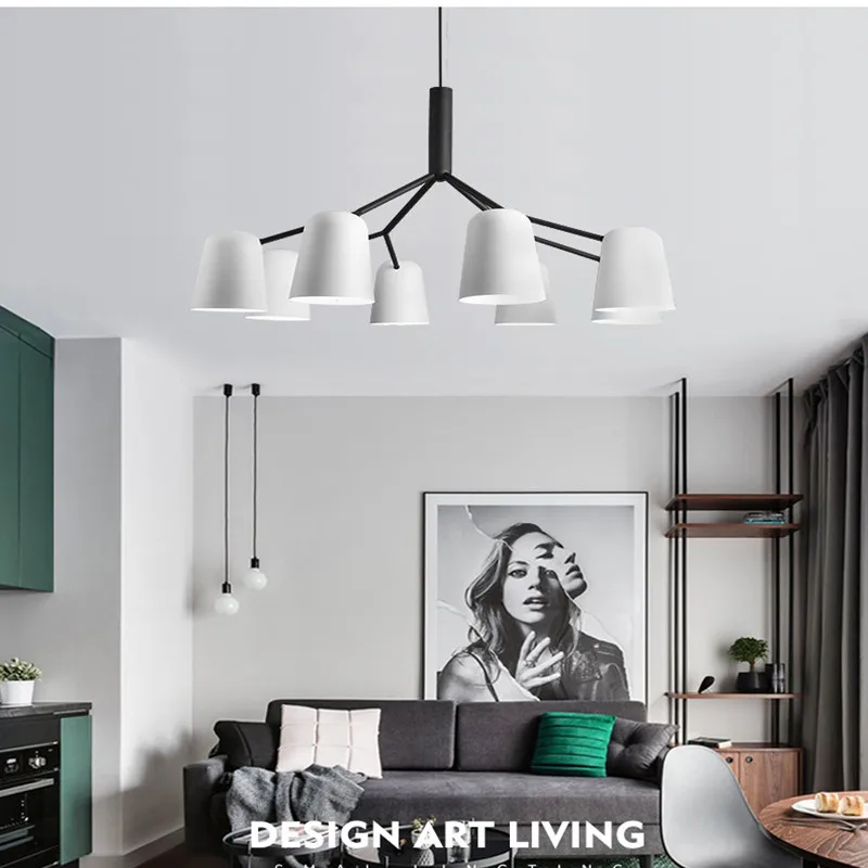 Люстра СИД из кованого железа 3/6/8/10 головок|Подвесные светильники| |