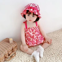 2pcs baby floral romper girl korean suspender jumpsuit 2021 summer toddler girls cute bodysuit infant birthday rompers with hat