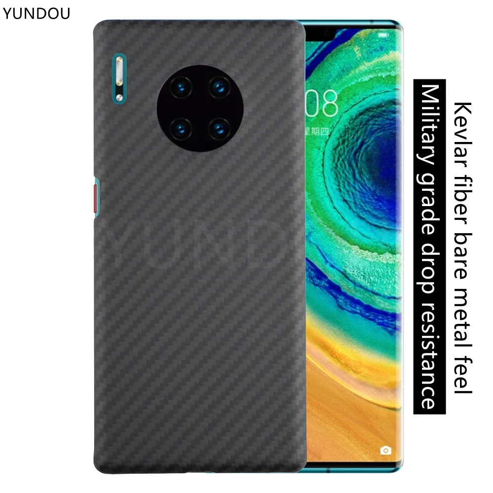 

Противоударный чехол из углеродного волокна для Huawei Mate 30 Pro кожаная версия Чехол из арамидного волокна для Mate 30 Pro задняя крышка защитный чех...