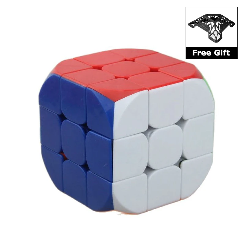 

CubeTwist Obtuse Angle Wave 3x3x3 Magic Cube Stickerless Puzzle Cube Educational Toys for Kids Children with Bracket