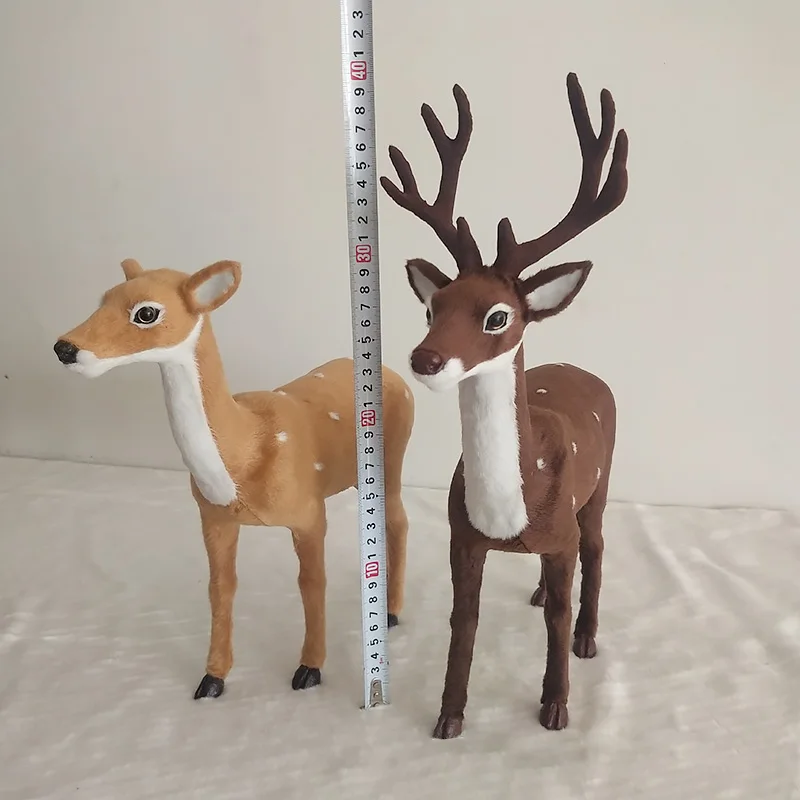 

Simulation Lovely Plush Deer Toy Merry Christmas Realistic Animal Doll Elk Home Decorative Ornament Kids Birthday Gifts