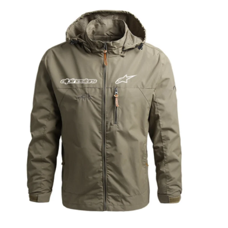 

Autumn New Alpinestars Logo Printing Fashion And Comfortable Custom Sports Fitness Windproof Casual Zipper Shirt Male Large Size